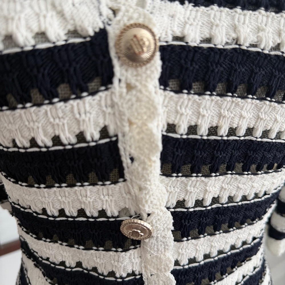 Maje Navy and White Striped Dress - Picture 2 of 5